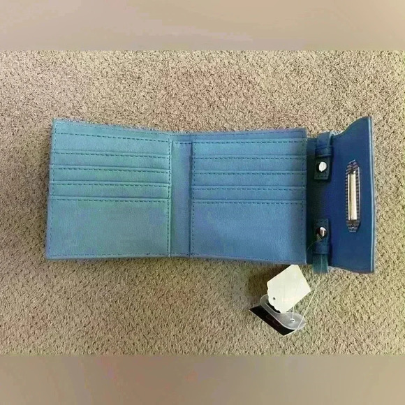 No Boundaries Denim Embroidered Crossbody Wallet - Picture 5 of 10